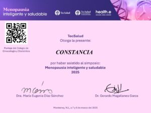 CONSTANCIA Simposio Menopausia Inteligente y Saludable 2025